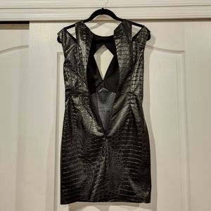 Small Mini cut out leather dres- great Halloween costume